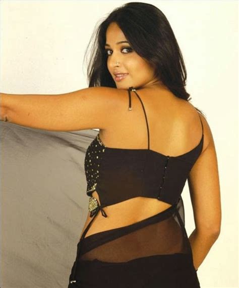 Cinemesh Anushka In Black Saree Anushka Shetty Hot In