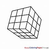 Cube Colouring Printable Rubik Coloring Rubiks Pages Kids Sheet Template Sheets sketch template