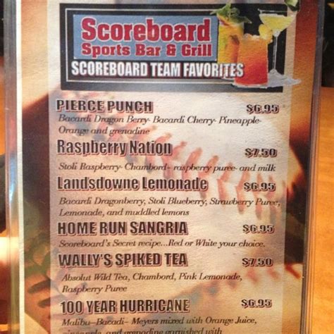 scoreboard sports bar menu nikia dasilva