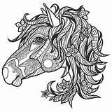 Colorear Caballos Unicorn sketch template