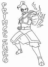 Zuko Airbender sketch template