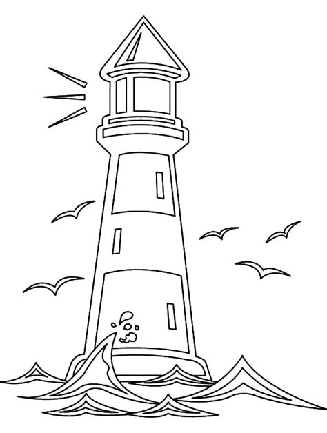 realistic lighthouse coloring pages  getdrawings