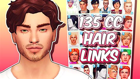 showcasing  maxis match cc  time male hairs links