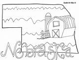 Nebraska Pages Huskers Doodle Capitol sketch template