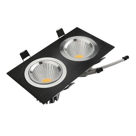 good qualtiy recessed double led dimmable square black downlight    led spot light