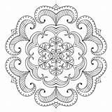 Mandala Fiocco Vettore Zentangle sketch template