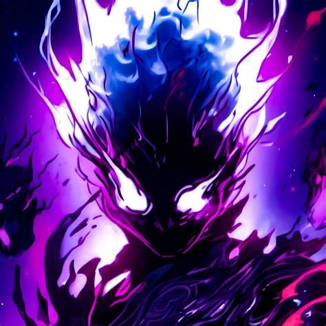 image   demonic creature  purple  blue colors