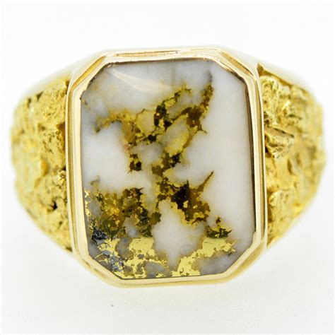mens gold nugget ring palmbeach jewelry mens  tcw  cubic