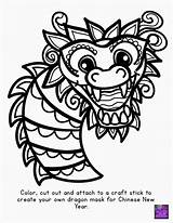 Chinese Dragon Year Coloring Pages Mask Years Colouring Crafts Lory Activities Craft Head Paper Printable Loryevanspage Nz Puppet Print Drawing sketch template