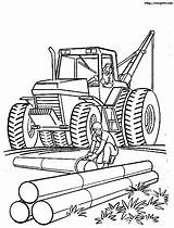 Traktor Trecker Baufahrzeuge Ausmalbild Ausmalen Baustelle Coloringhome sketch template