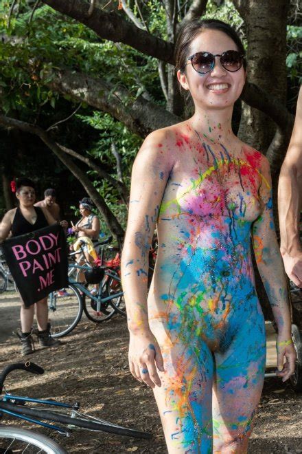 Body Painted Asian Happy To Be Naked In Public Porn Pic Eporner
