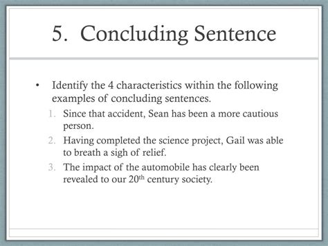 concluding sentence slideshare