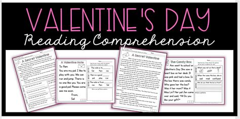 valentines day reading comprehension    classroom freebies