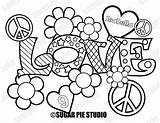 Peace Coloring Party Details sketch template