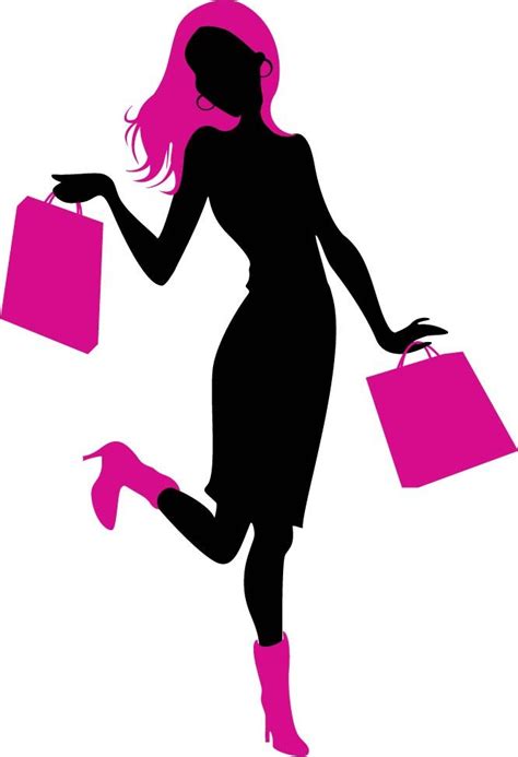 Girl Shopping Girls Shopping Clothing Logo Woman Silhouette