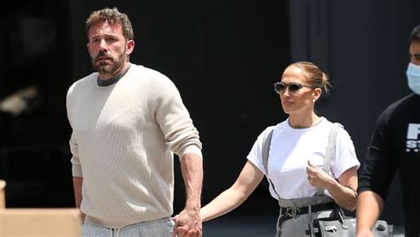 jennifer lopez and ben affleck hold hands and match their looks photo