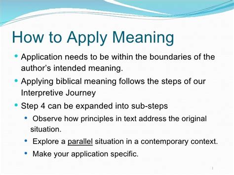 meaning  application