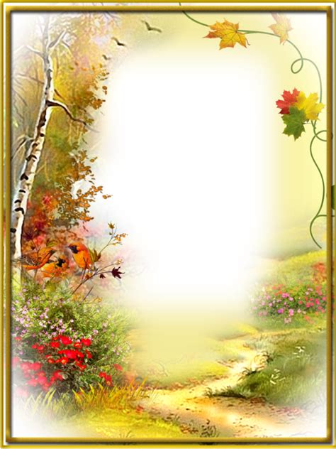 ftestickers background borders autumn fall