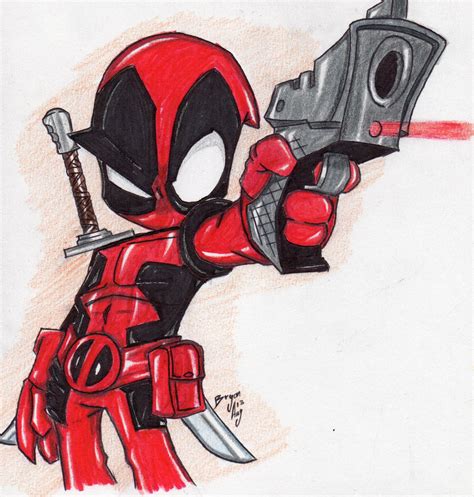 chibi deadpool drawings images pictures becuo