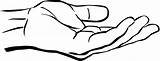 Hand Clipart Reaching Library Cupped Draw sketch template