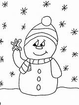 Coloring Pages Snowman Christmas Miscellaneous sketch template