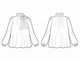 Blouse Template Sketch Fashion Vector Flat Premium Resources sketch template