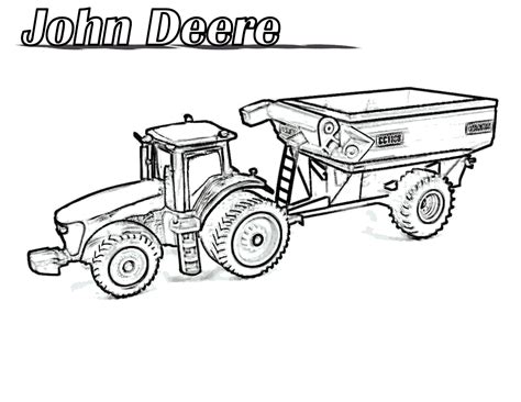 John Deere Tractor Drawing At Free For