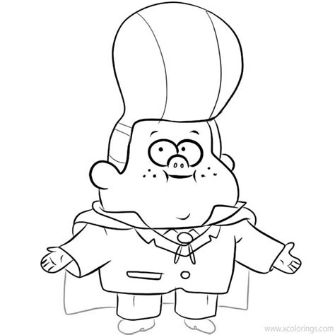 gravity falls coloring pages gideon xcoloringscom