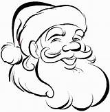 Santa Claus Face Coloring Pages Printable Clipart Template Clip Christmas Print Color Cliparts Colouring Pattern Sleigh Books Border Popular Library sketch template