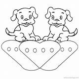Coloring Pages Valentines Animals Puppies Xcolorings 72k Resolution Info Type  Size Jpeg sketch template