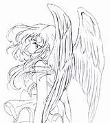 Angel Manga Drawings Coloring Vs Demons Deviantart Type Pages Sketch Template License sketch template