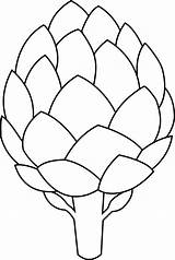 Artichoke Clipart Outline Flower Clip Line Otter Cliparts Sea Drawing Flowers Library Attribution Forget Link Don Presentations Projects Websites Reports sketch template