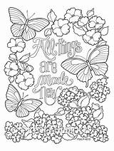 Coloring Pages Bible Butterfly Things Inspirational 5x11 Sizes Two Etsy Verse Garden Made Journaling Sheets Adult Tip sketch template