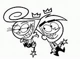 Fairly Oddparents Cosmo Wanda Parrains Magiques Timmy sketch template