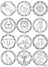 Zodiac Coloring Signs Pages Tribal Printable Astrology Chinese Curvy Color Sign Drawings Drawing Colorings Star Getcolorings Aquarius Getdrawings Deviantart Print sketch template