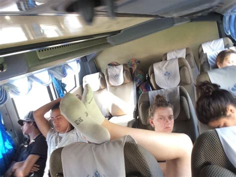 a traveller s rancid feet caused outrage on a packed bus in thailand