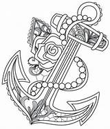 Anker Aquarius Urbanthreads Ausmalbild Malvorlage Tattoo Embroide Erwachsene Essentialembroidery sketch template