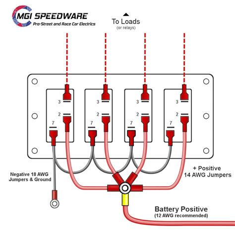 pin wiring diagram boat switch panel terminal block typical  diagram