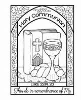 Communion Holy Reconciliation Colorare Comunione sketch template