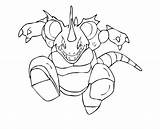 Nidoking Pokemon Coloring Pages Lineart Print Color Epic Printable Drawing Getcolorings Kids sketch template