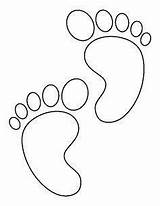 Baby Printable Feet Footprints Crafts Templates Shower Glue Cakes Gun Stuff Coloring Footprint Template Outline Print Pages Pattern Stencils Creating sketch template