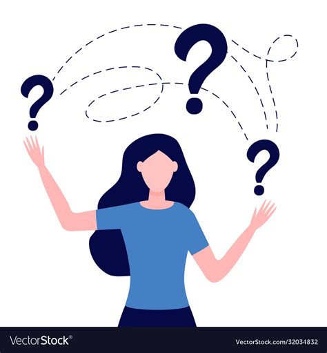 smart puzzled woman  question girl vector image
