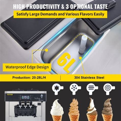 Countertop Soft Ice Cream Machine Commercial Ykf 8218t With 2 1 Flavors