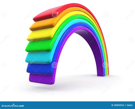 arco iris del plástico 3d stock de ilustración imagen 38800969