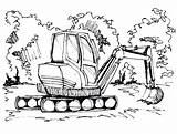 Digger Coloring Digging Ground Print Size Color sketch template