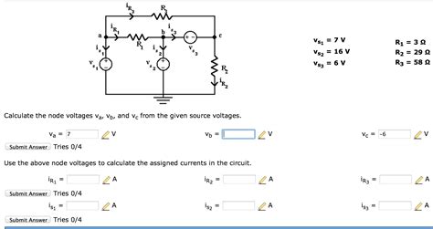 solved calculate  node voltages va vb  vc   cheggcom