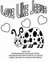 Coloring Jesus Loves Christian Pages Children Kids Little Valentines Everyone Valentine Spanish Bug Tell Color Printable Bible Print Getcolorings Heart sketch template