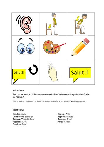 instructions cards teaching resources