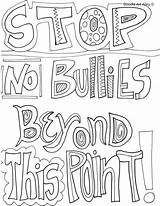 Bullying Pages Coloring Getcolorings sketch template