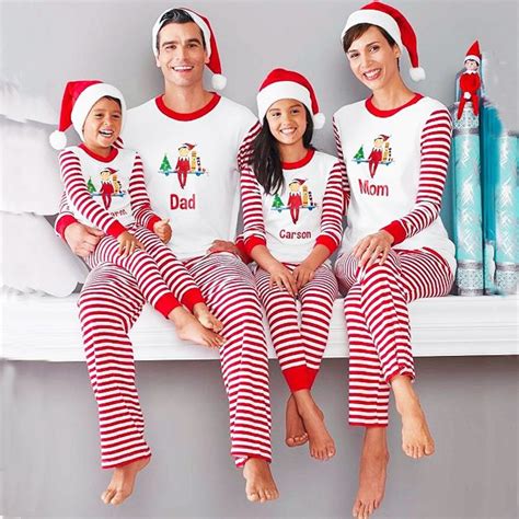 christmas matching family pajamas santa suit christmas matching family